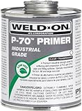 Weld-On 10226 P-70 Clear PVC/CPVC Primer, Low-VOC, 1/2 pint Can with Applicator Cap, Metal Can