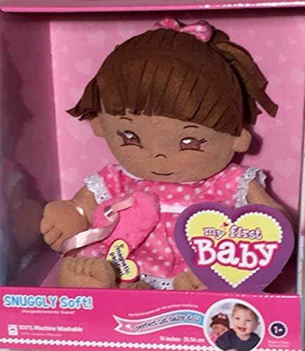 Snuggly Soft Brown Baby Doll Pacifier Princess Machine Washable Gift