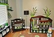 10pc Frog Nursery Crib Bedding Set Brown & Green - Pollywog Pond
