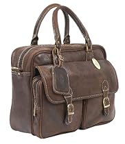 Claire Chase Traveler's Briefcase, Distressed Brown, One Size

