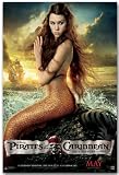 Pirates of The Caribbean Poster - on Stranger Tides 4 2011 Movie Flyer 11 x 17 - POTC 4 Johnny Depp Penelope Cruz Mermaid