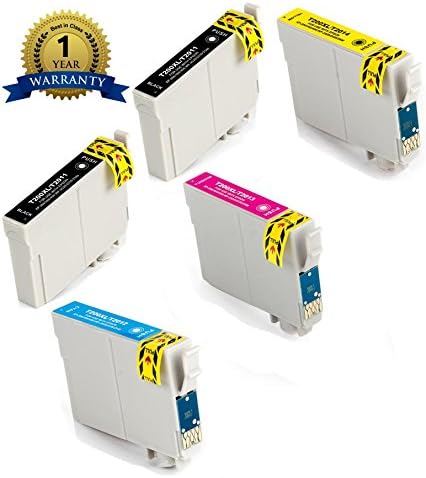 5 Pack Elite Supplies ® Remanufactured Inkjet Cartridge Replacement for #200 #200XL T200 T200XL, Epson T200XL120 T200XL220 T200XL320 T200XL420 Works With Epson Expression XP-200 Small-in-One, Expression XP-300 Small-in-One, Expression XP-310 Small-in-One, Expression XP-400 Small-in-One, Expression XP-410 Small-in-One, WorkForce WF-2520, WorkForce WF-2530, WorkForce WF-2540 (2 Black, 1 Cyan, 1 Magenta, 1 Yellow)