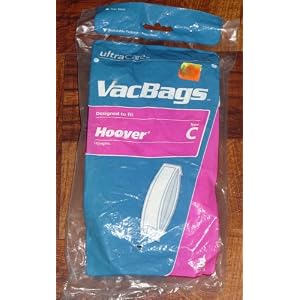 UltraCare Vac Bags for Hoover type C Upright Vacuum Cleaners, 3-pack
