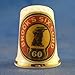 Porcelain China Collectable Thimble - Brooks Six Cord Sewing Thread -- Free Gift Box
