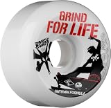 Bones Wheels Skate Park Formula "Grind For Life" Skateboard Wheels (60mm, White)