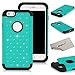 iPhone 6 4.7 Case, SGM (TM) Hybrid Gel Rhinestone Bling Armor Defender Case for Apple iPhone 6 (4.7