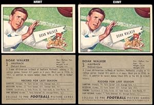 1952 Bowman Regular (Football) Card# 3 Doak Walker of the Detroit Lions NrMt Condition