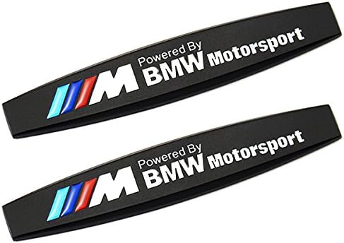 2Pcs Black 3D Metal Emblem Badge Sticker Side Shield Door Fender for ///M BMW Motorsport