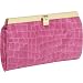 Abas Wallets - Abas Cate Accordion Clutch Wallet - Sassy Crocco (Pink)