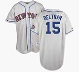 Carlos Beltran New York Mets Authentic Road Gray Jersey, With #15 from Majestic Athletic
