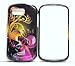 Black with Yellow Pink and Orange Solar Butterfly Samsung Moment M900 Snap on Cell Phone Case