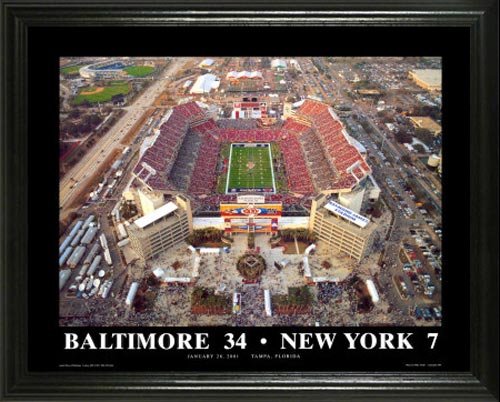 Baltimore Ravens - Superbowl 35 XXXV Aerial - Lg - Framed Poster Print