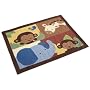 Kids Line Jungle 123 Rug, Brown