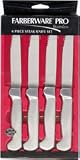 Farberware 4-Piece Boxed Steak Knife Set with Stainless Handles