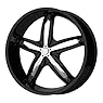 Helo HE844 Gloss Black Wheel With Removable Chrome Accents (18x8"/5x112, 120mm, +40mm offset)