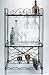 Wine and Glass Floor Rack (Black) (36 H x 20 W x 18 D)