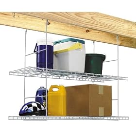 Storage Solutions 0503S Rafter Hanging Storage Shelves, Silver