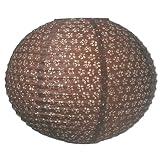 Eyelet Rice Paper Lanterns - Chocolate