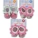 Flower Velour Booties, Ecru-Pink, 0-6 months