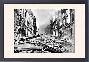 Coventry Burning after an Air-raid; Second World War, 1940 Framed Prints