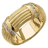 1/5 Ct.T.W. Round Brilliant Cut Diamonds, 14Kt. Yellow Gold. Diamond Fashion Ring
