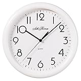 Seth Thomas Circular I White Plastic Case with White Dial Classic Round Quartz Wall Clock