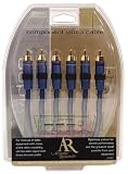 Acoustic Research AP091 3-Piece, 6-Foot Red/Blue/Green Component Video Molded Connectors