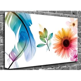 Photoshop Flowers Modern Canvas Art Canvas Print Picture print Size: (32" x 20")