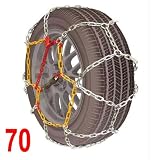 PAIRE DE CHAINES NEIGE TENDEUR AUTOMATIQUE A CROISILLONS 9 mm TOUS VEHICULE TOURISME TAILLE 70 voir tableau photo