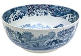 Spode Blue Italian Earthenware 9-1/2-Inch Round Salad/Fruit Bowl
