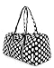 Large Quilted Polka Dots Print Duffle Bag
