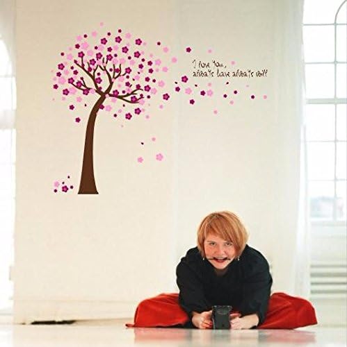 Home Decoration Tree Wall Sticker on the Wall Transprent Waterproof Vinyl Decal/pvc Home Decor Wall Stickers (pink)