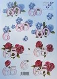 A4 3D step by step Le Suh decoupage sheet - anniversaries, birthdays - 60, 65