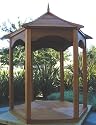 10 Foot Western Red Cedar Hexagon Gazebo with Exterior Stain - RCAPG10X12-PS