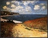 Claude Monet Poster Art Print and Frame (Plastic) - Meadow Road To Pourville (20 x 16 inches)