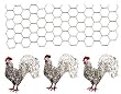 Roosters - Fresh, Original Design on a Pure Cotton Kitchen Towel