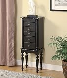 Classic Cappuccino Finish Jewelry Armoire