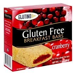 Glutino Cranberry Bars, 7.1-Ounce Boxes (Pack of 6)