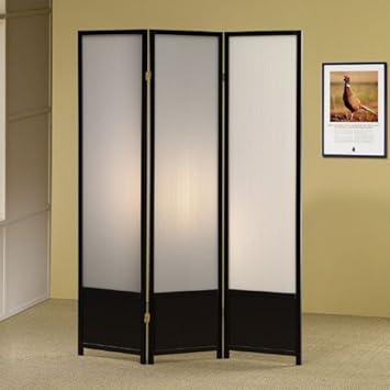 Three Panel Screen In Black Finish by Coaster Furniture