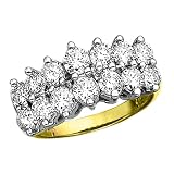Gold Plated Sterling Silver 2 ct. Cubic Zirconia Wedding Band