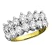 Gold Plated Sterling Silver 2 ct. Cubic Zirconia Wedding Band