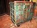 Antique Indian Chest Sideboard Buffet Rustic Carved Animals Red Green Patina