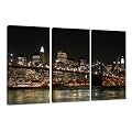 Visario 1008 Bild auf Leinwand New York, 160 x 90 cm, 3 Teile