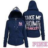 New York Yankees Victoria's Secret PINK&Atilde;&macr;&Acirc;&iquest;&Acirc;&frac12; Full Zipper Hoodie