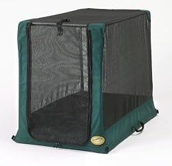 General Cage It'z a Breeze Too 27-Inch by 42-Inch by 30-Inch Tubular Tent Crate, Green Fabric and Black Mesh