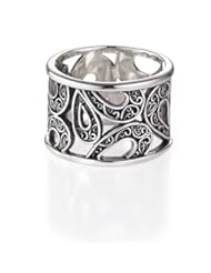 Lori Bonn® Sterling Silver "Wanderlust" Peek-A-Boo Pear Filigree Band Ring Size 7