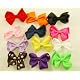 12 Assorted Mini Hair Clip Ribbon Bows For