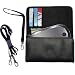 Black Purse Hand Bag Case for the Motorola MOTOJEWEL with both a hand and shoulder loop option - a unique Gomadic design