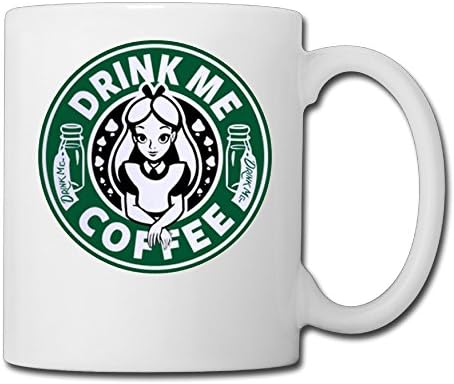 Custom Funny Design Starbucks Disney Inspired Alice In Wonderland DrinkBirthday Or Anniversary Gift Coffee Mug Tea Cup-11Oz