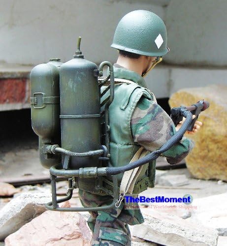 Gun_M2FT Dragon 1:6 Scale WW2 US Army Marine USMC Infantry Flamethrower M1 M2A1 Gun Model For 1:6 Scale 12" Action Figure Accessories (Original from TheBestMoment @ Amazon)